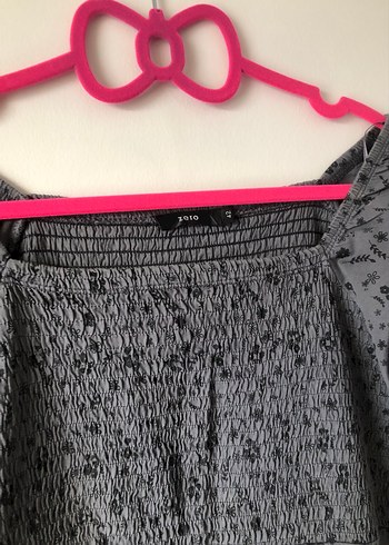 Gri Bohem Desenli Kadın Bluz - Görsel 2