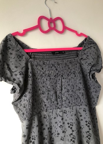 Gri Bohem Desenli Kadın Bluz - Görsel 3