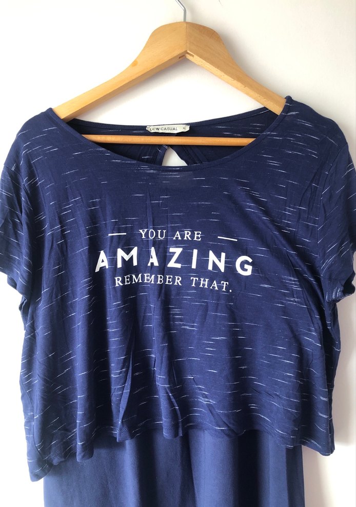 Lacivert Baskılı Midi Elbise - Görsel 2