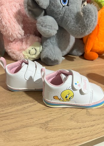 Kız Çocuk Beyaz Cırt Cırtlı Sneaker - Görsel 2