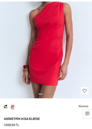 xs Beden Parlak Kırmızı Mini Straplez Elbise