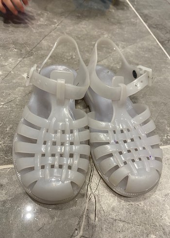 Şeffaf Beyaz Kız Sandalet - Görsel 2