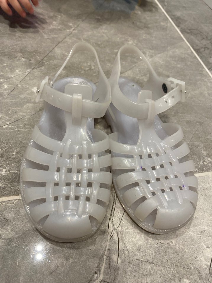 Şeffaf Beyaz Kız Sandalet - Görsel 2