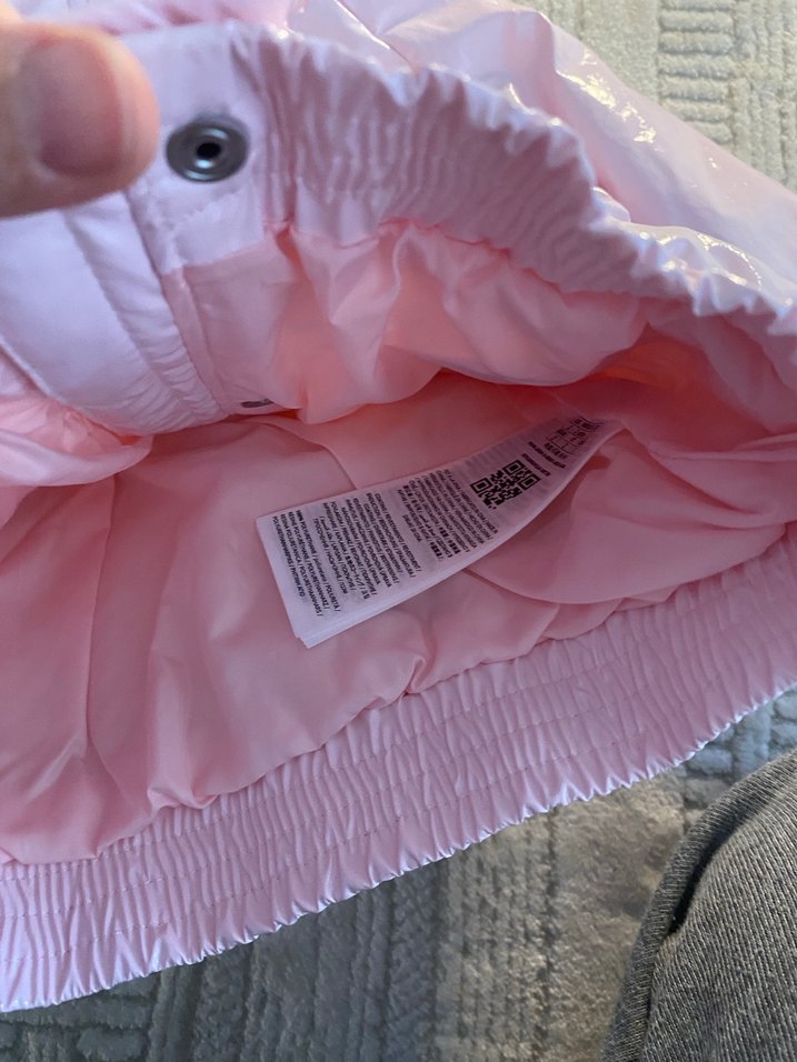 Kız Çocuk Pembe Kapüşonlu Düğmeli Mont - Görsel 2