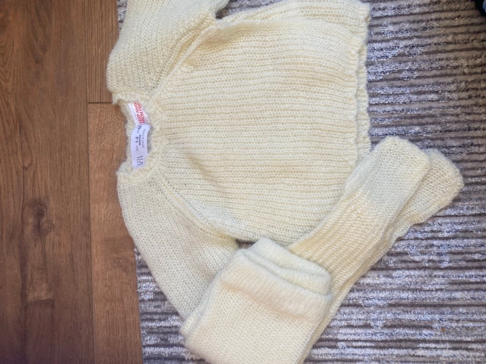 Bej Örgü bebek takım - Görsel 3