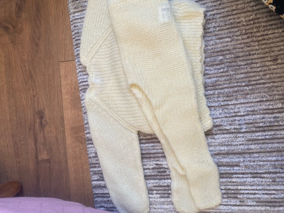 Bej Örgü bebek takım - Görsel 4