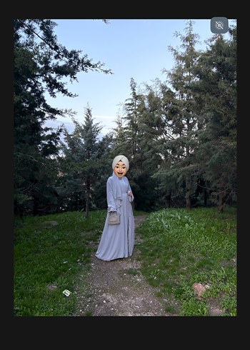 Gri abaya şal takım - Görsel 6