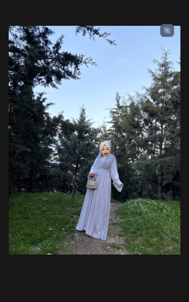 Gri abaya şal takım - Görsel 2