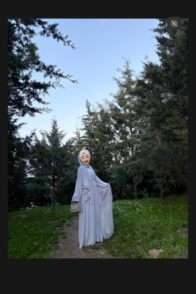 Gri abaya şal takım - Görsel 3