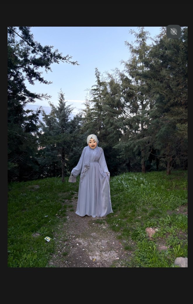 Gri abaya şal takım - Görsel 5