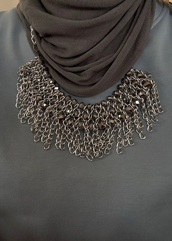 Zincir Detaylı Mini Bohem Kadın Kolye - Görsel 2