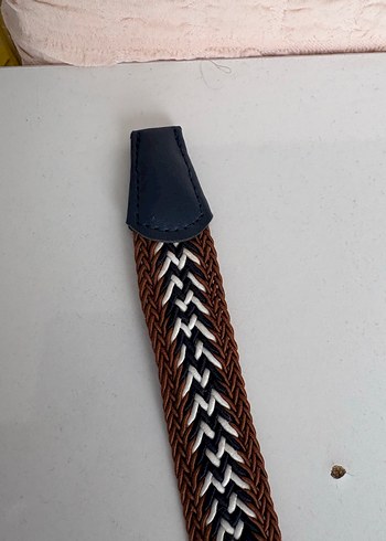 Kahverengi Kadın Kemer Örgülü Detaylı - Görsel 2