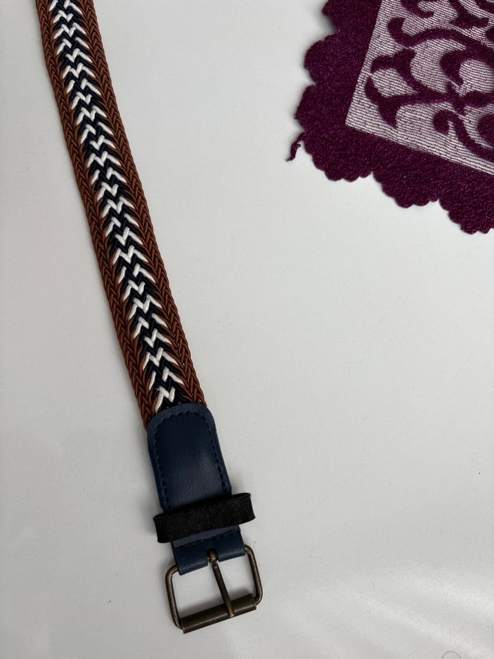 Kahverengi Kadın Kemer Örgülü Detaylı - Görsel 4