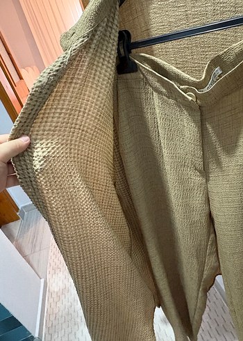 Bej Uzun Kadın tunik pantolon - Görsel 7