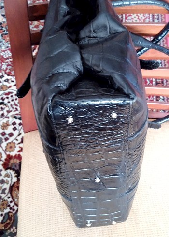 ERKON MARKA KROKODİL DESENLİ GERÇEK HAKİKİ DERİ ÇANTA - Görsel 5