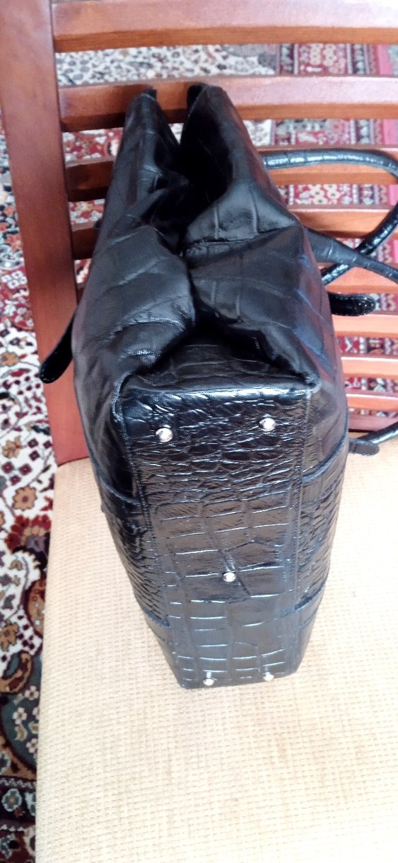 ERKON MARKA KROKODİL DESENLİ GERÇEK HAKİKİ DERİ ÇANTA - Görsel 5