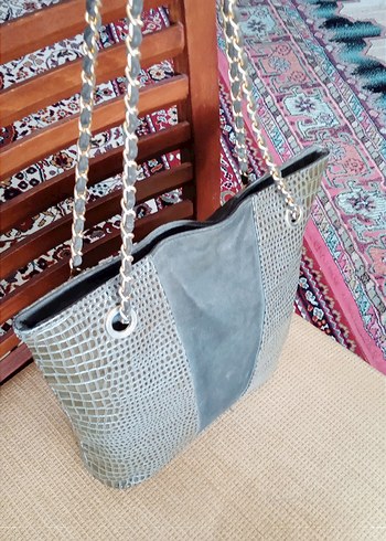 GERÇEK HAKİKİ DERİ ZİNCİR ASKILI ÇANTA - Görsel 2