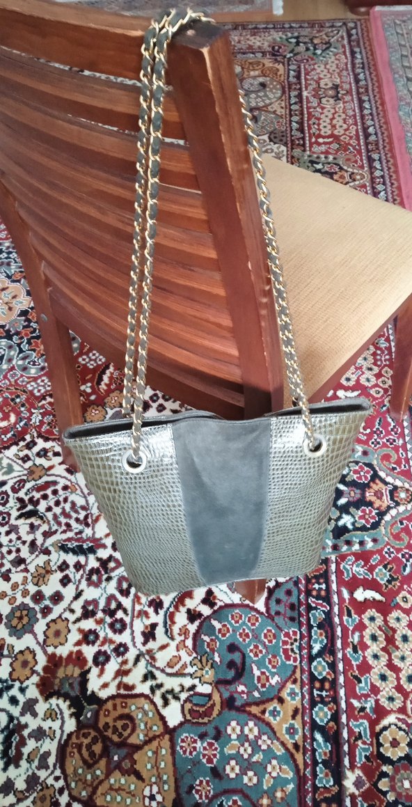 GERÇEK HAKİKİ DERİ ZİNCİR ASKILI ÇANTA - Görsel 4