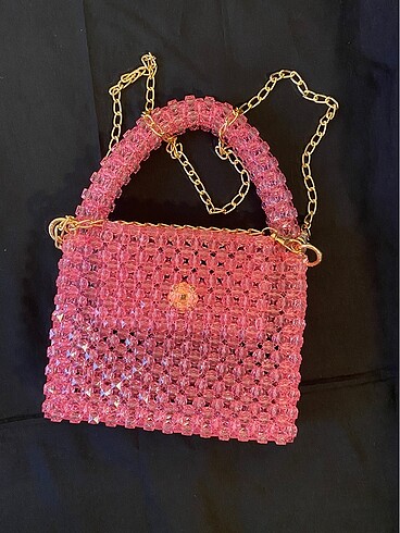 Tasarımcı Barbie boncuk çanta