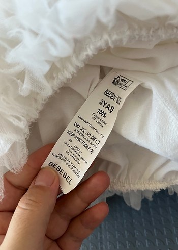 Beyaz Dantel Detaylı Kız Çocuk Elbise - Görsel 6