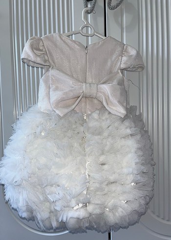 Beyaz Dantel Detaylı Kız Çocuk Elbise - Görsel 3