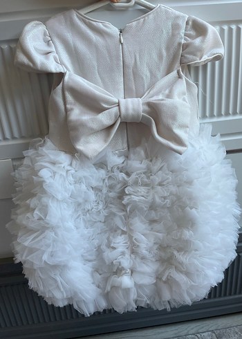 Beyaz Dantel Detaylı Kız Çocuk Elbise - Görsel 5