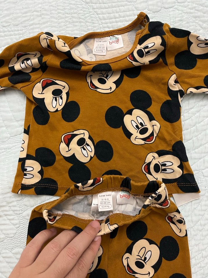 LCW Baby Mickey Mouse Baskılı Erkek Bebek Pijama - Görsel 5