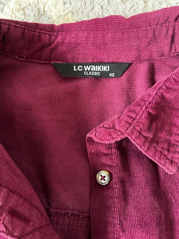 Kadife kadın gömlek - Görsel 3