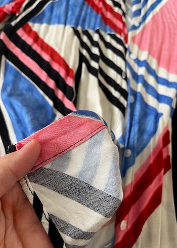 Bohem bağlama desenli gömlek - Görsel 3