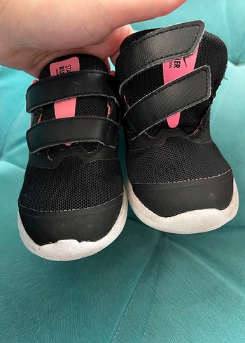 Kız Çocuk Siyah-Pembe Cırt Cırtlı Spor Ayakkabı - Görsel 3