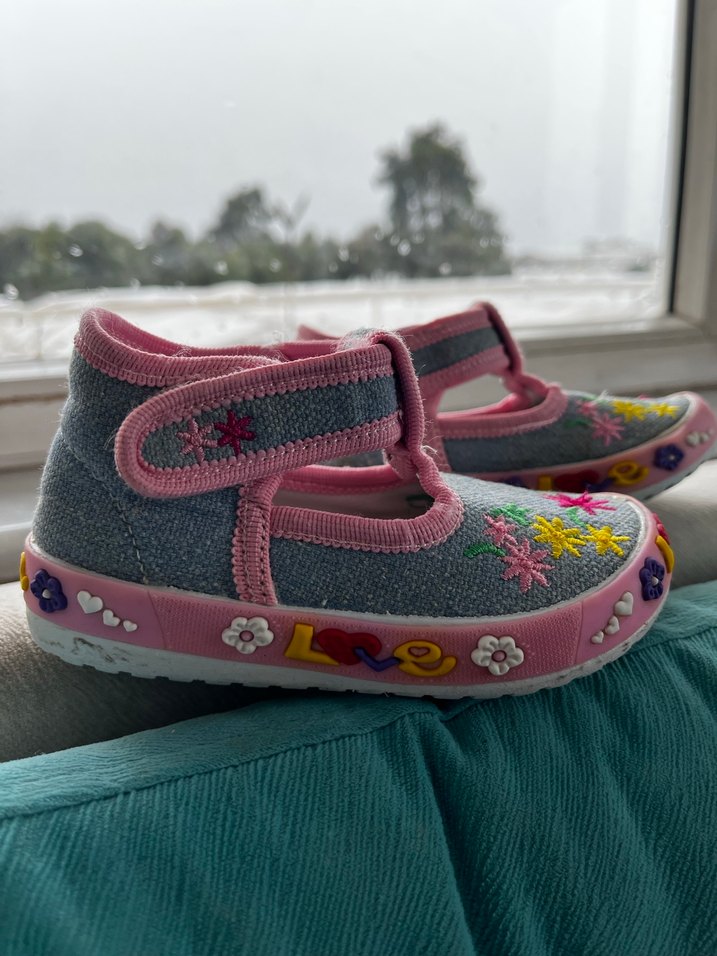 Renkli Nakışlı Kız Bebek Ayakkabı - Görsel 4