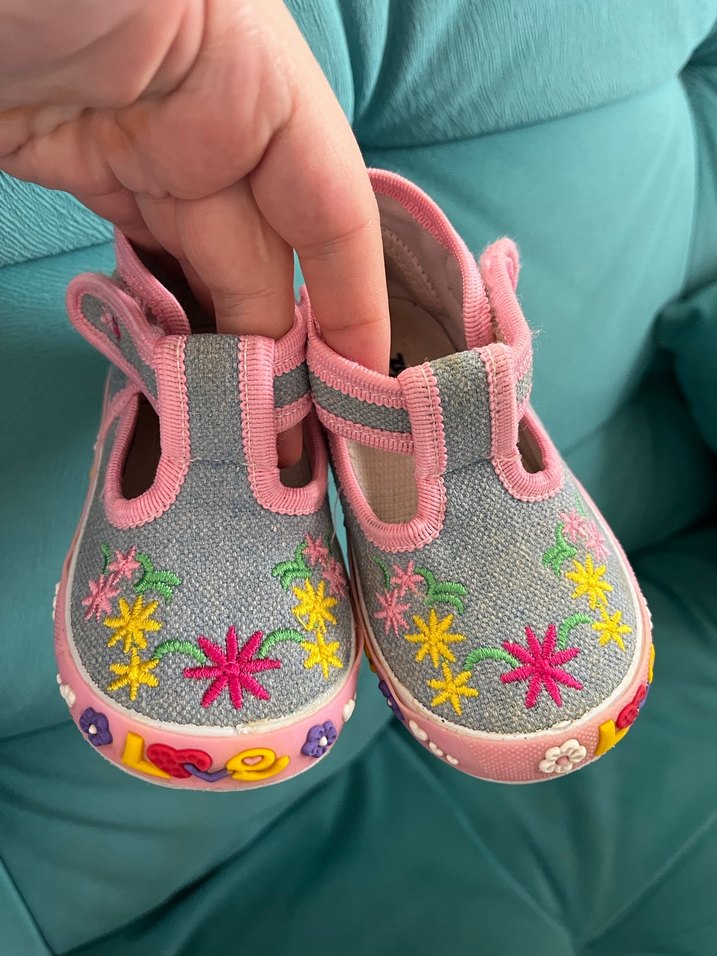 Renkli Nakışlı Kız Bebek Ayakkabı - Görsel 2