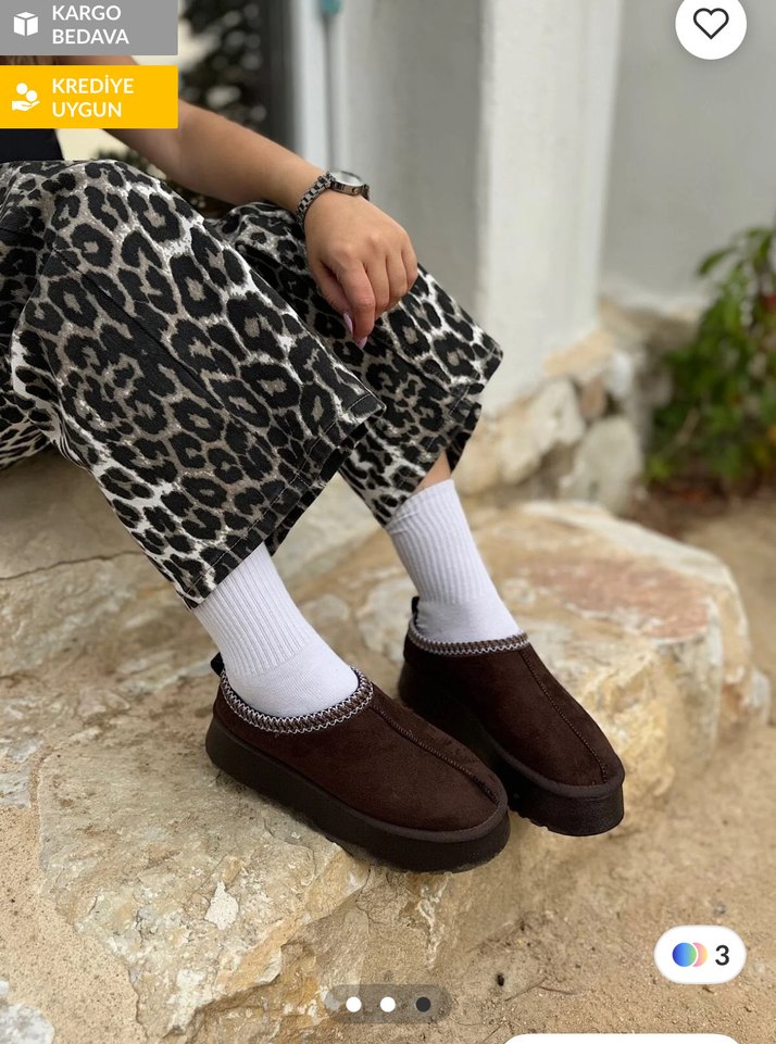 Kahverengi  Süet Platform Topuk Bot - Görsel 2