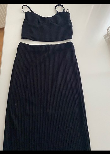 Kadın Siyah İnce Askılı Büstiyer takım - Görsel 2