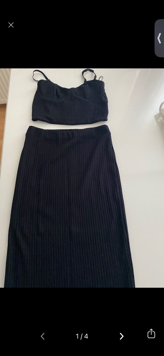 Kadın Siyah İnce Askılı Büstiyer takım - Görsel 2