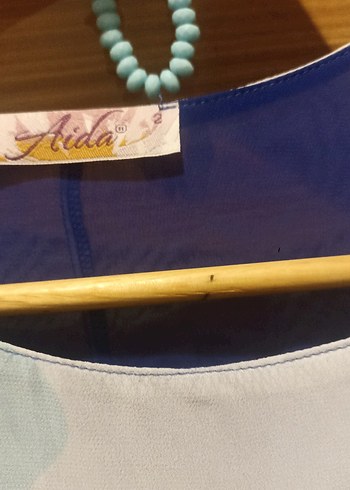 Mavi Bağlama Desenli Uzun pareo - Görsel 3