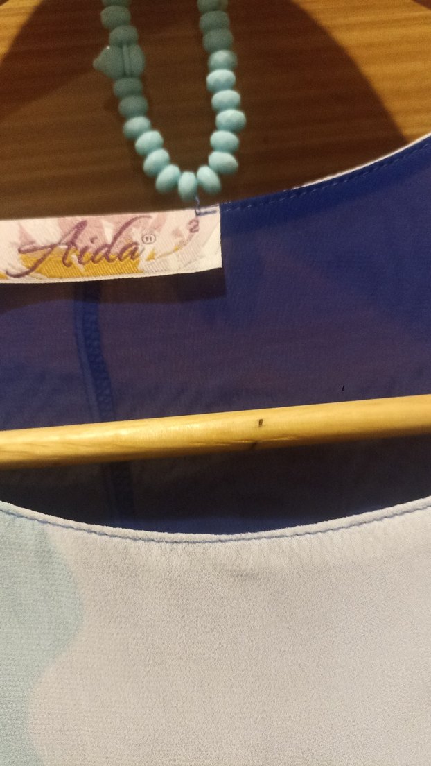 Mavi Bağlama Desenli Uzun pareo - Görsel 3