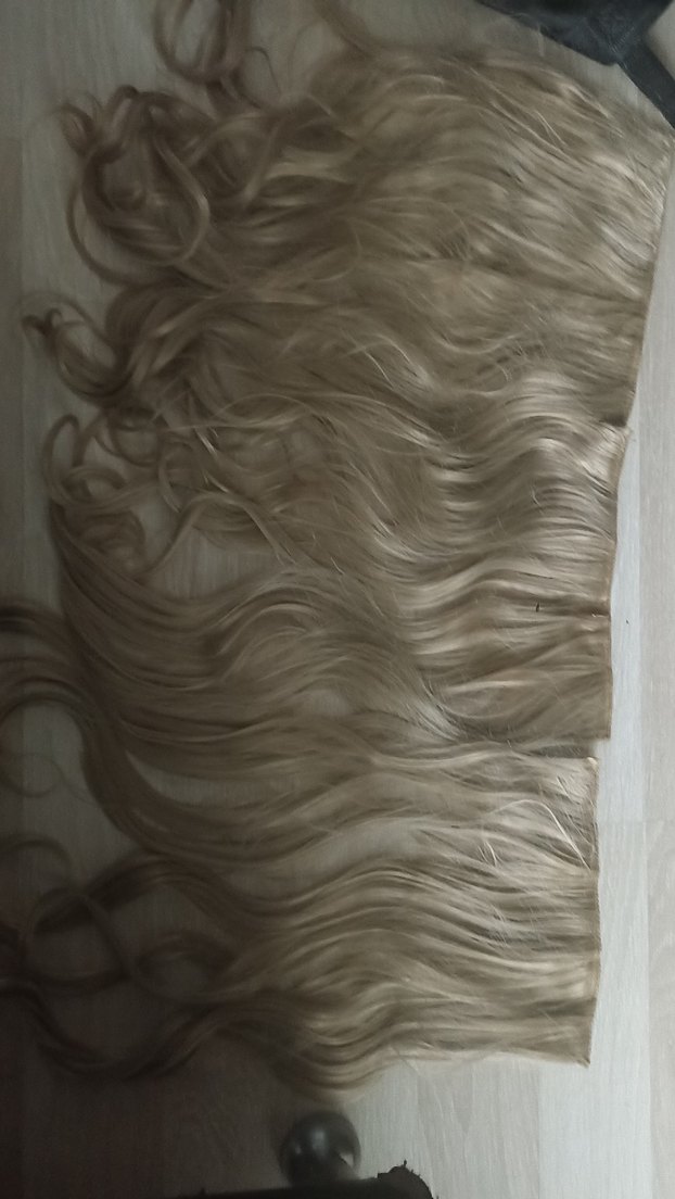 peruk Bej Dalgalı Sentetik Saç Uzantısı - Görsel 4