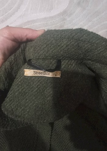 s Beden Gri Düğmeli ince Yün Kaban