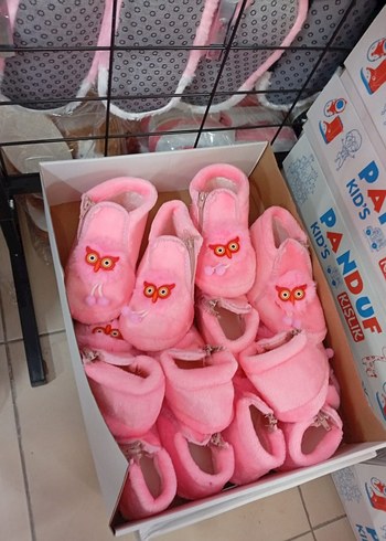 Kız Çocuk Gri Sıcak Kürklü panduf - Görsel 6