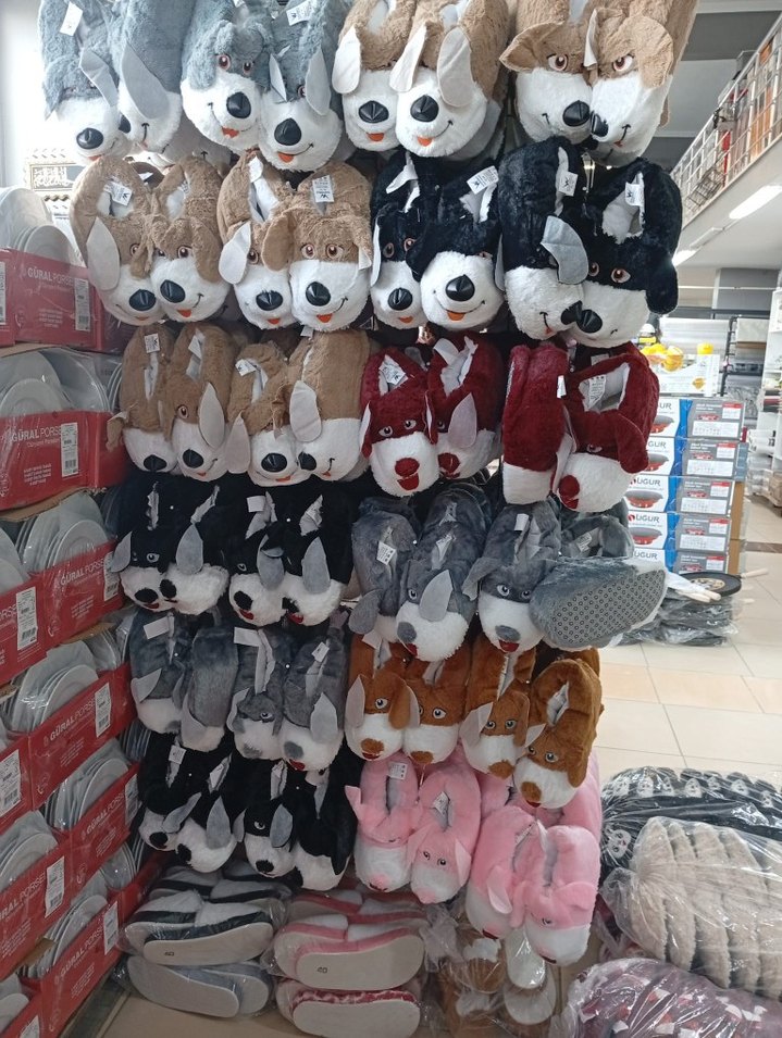 Kız Çocuk Gri Sıcak Kürklü panduf - Görsel 3