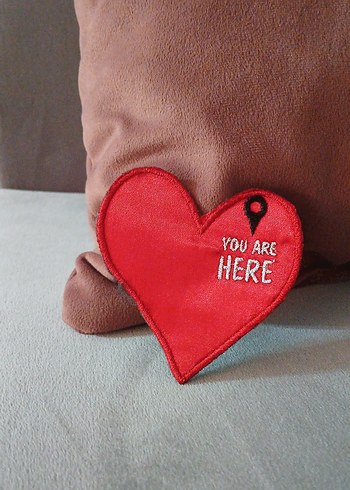 Nakışlı Kırmızı Kalp Fırın Eldiveni - Görsel 2