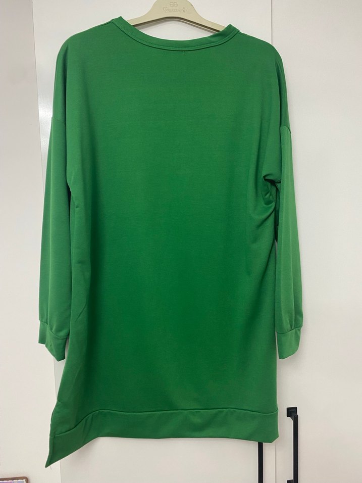 Yeşil taş Detaylı Salaş Sweatshirt - Görsel 3