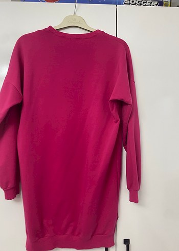 Pembe Renkli Mini Oversize Sweatshirt - Görsel 2