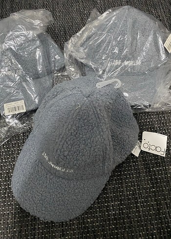 Defacto Kadın Gri Peluş Şapka bucket - Görsel 3