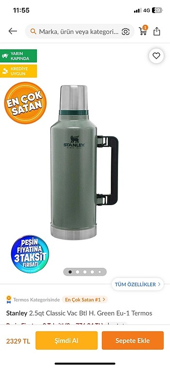 Stanley 2,5qt ve 1,9 lt