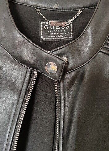 l Beden Orijinal Guess Deri Ceket 