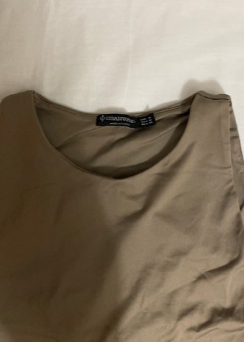 Bej Kolsuz Yüksek Yakalı Body - Görsel 4