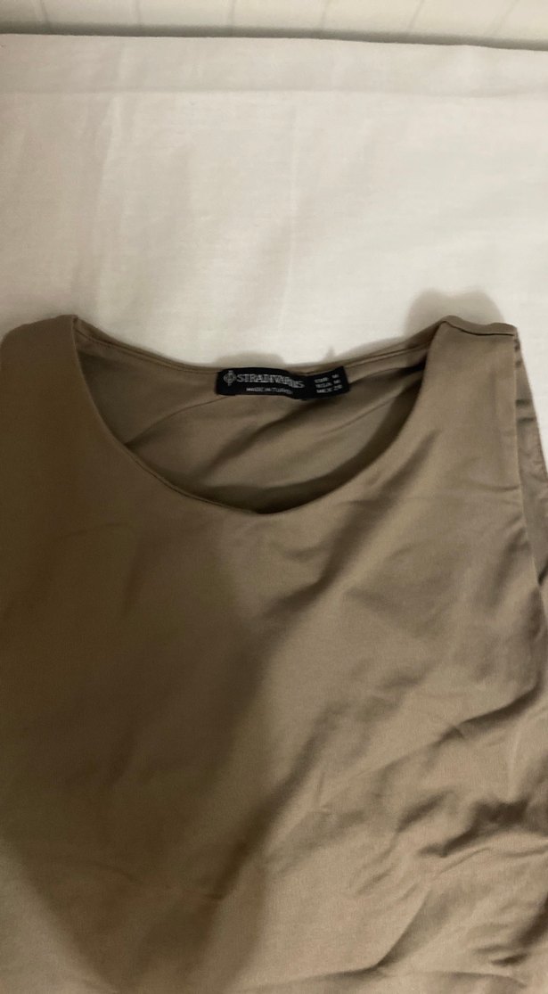 Bej Kolsuz Yüksek Yakalı Body - Görsel 4