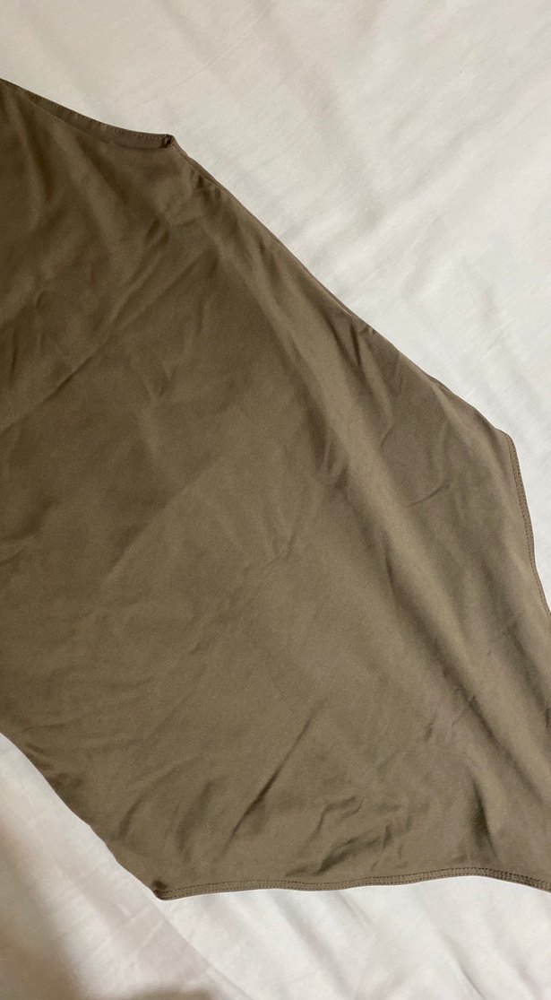 Bej Kolsuz Yüksek Yakalı Body - Görsel 5